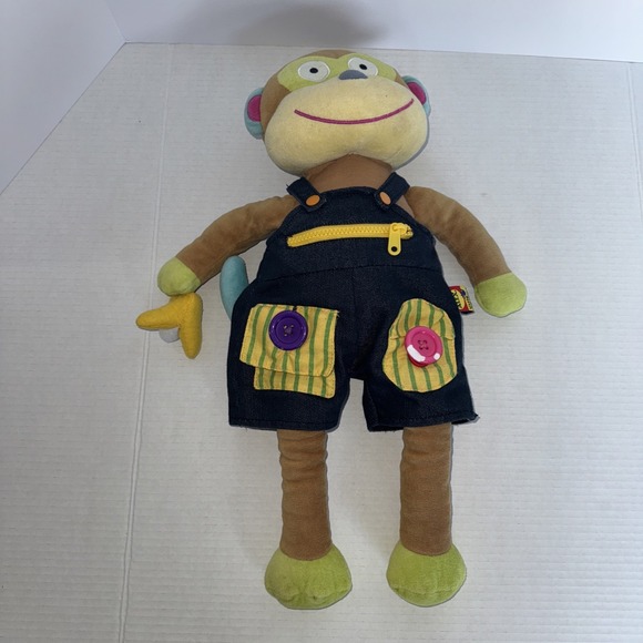 Little Hands Alex Plush Monkey 20" Learn to Dress Stuffed Doll Animal Toddler - Picture 3 of 3